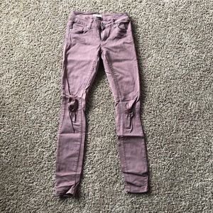 light maroon skinny jeans